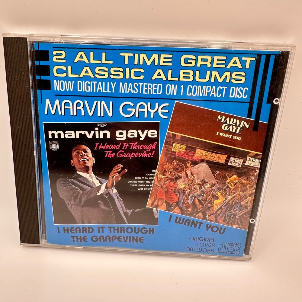 Marvin Gaye I Heard It Through The Grapevine/I Want You 2‎ Albums 1 CD Motown VG